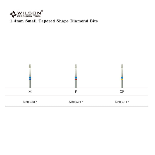Natural Diamond Nail Drill Bit, Cooling Groove Edition, 1.4 Short Tapered Shape