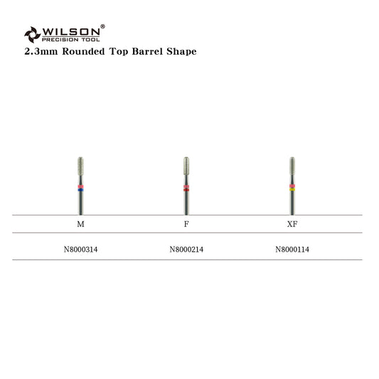 3/32" Natural Diamond Carbide Cuticle rounded top barrel Safety Bit nail bits