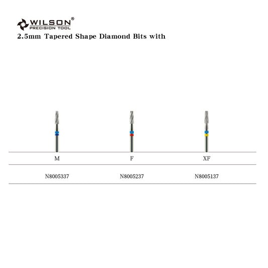 Natural Diamond Nail Drill Bit, Cooling Groove Edition, 2.5 Tapered Shape