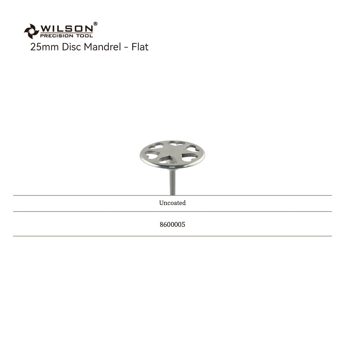 Pre-Order Wilson Precision Tool Stainless Steel Disc Mandrels - 3/32" (2.35mm) Shank, φ25mm Disc Mandrel - Flat for Dead Skin Removal Suitable for Professional Nail Technicians