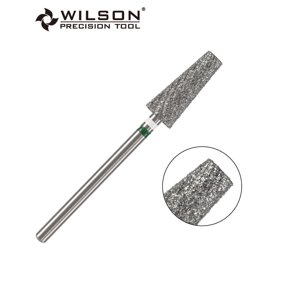 Pre-Order Wilson Precision Tool Natural Diamond & Stainless Steel - 3/32" (2.35mm) Shank, φ6.0mm Tapered Shape Natural Diamond Pro Bits for Buffing Natural Nails Hot-selling Bits for DIY Nail Enthusiasts