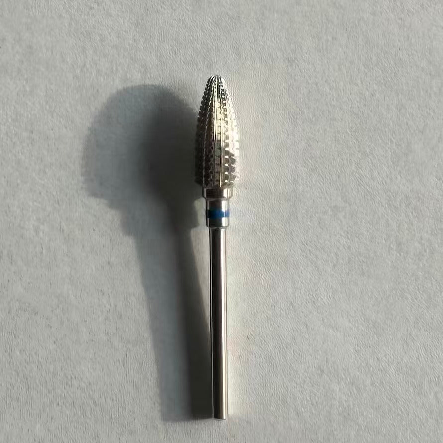 Wilson Outlet-Wilson Precision Tool Carbide Nail Drill Bit - 3/32" (2.35mm) Shank, φ6.0mm Flame Bits-M Silver Coating for Acrylic Nails Removal Safe Nail Bits for First-Time DIY Users