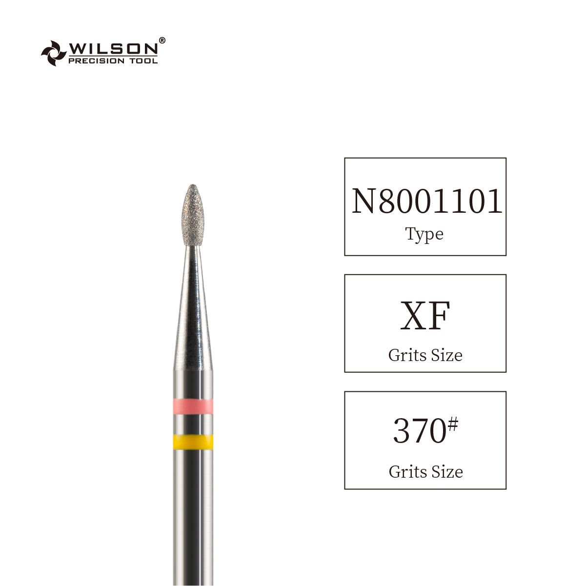 3/32" 1.3mm flame shape Natural Diamond Carbide Nail Bit
