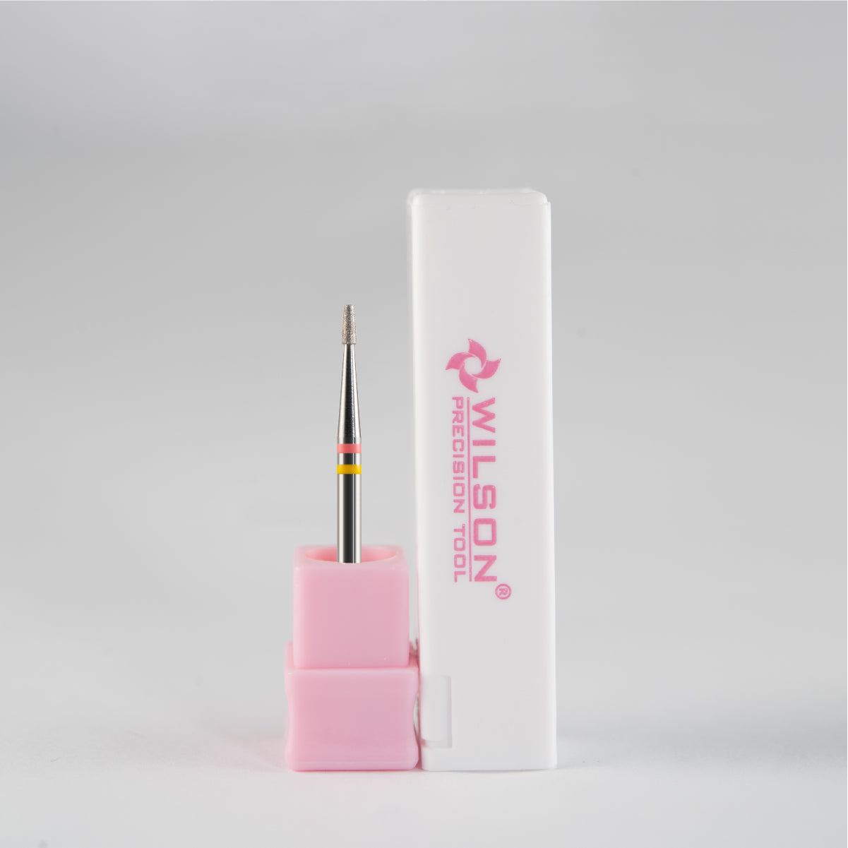 Wilson Precision Tool Natural Diamond & Tungsten Carbide - 3/32" (2.35mm) Shank, φ1.4mm Small Tapered Shape Natural Diamond Bits for Dead Skin Removal Cuticle Bits for Manicure Specialists