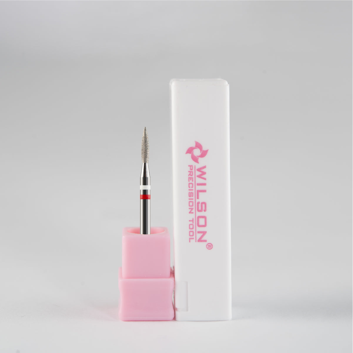 Natural Diamond Cuticle Nail Drill Bit 3/32'' - 1.8mm Flame Shape Diamond Bit (Medium)