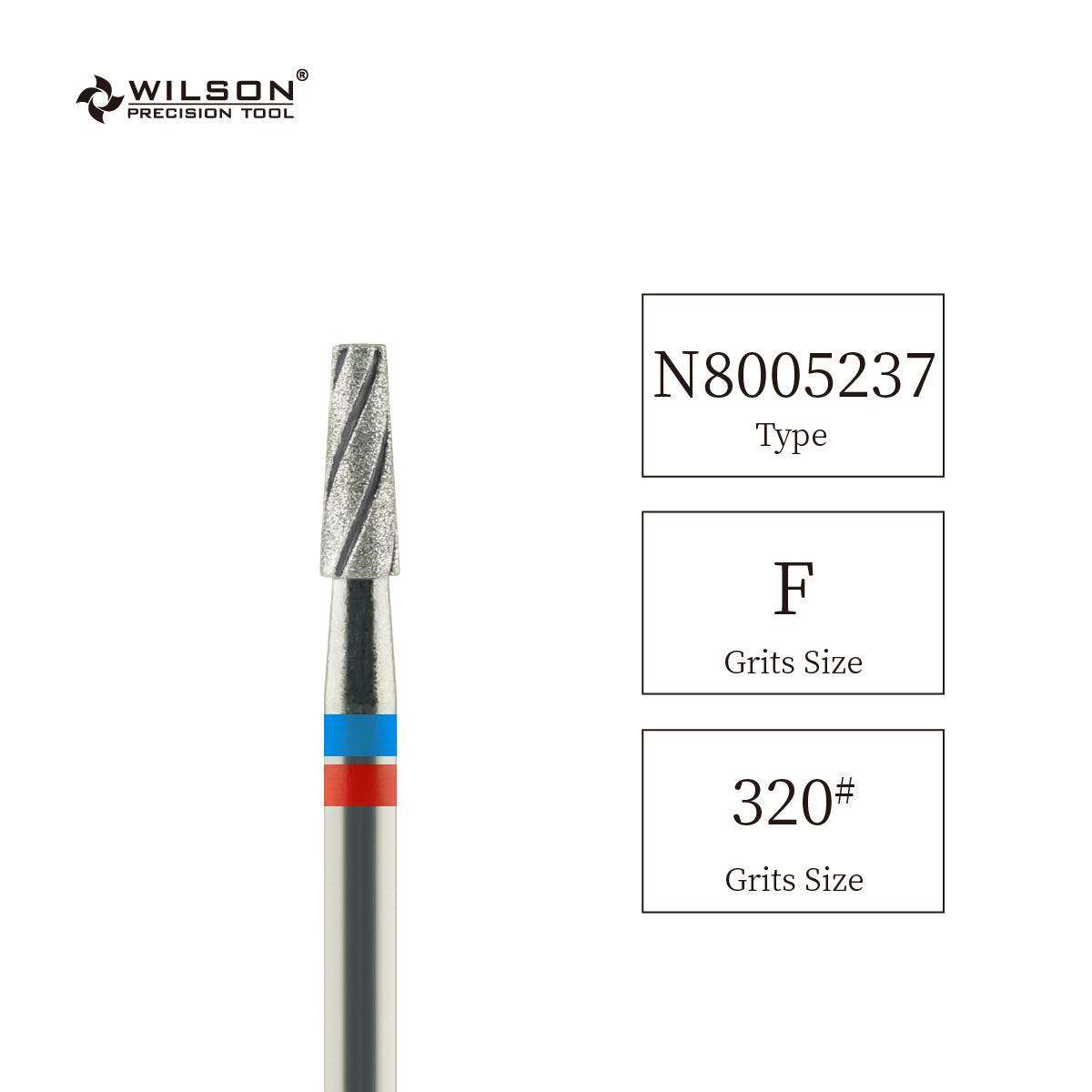 Natural Diamond Nail Drill Bit, Cooling Groove Edition, 2.5 Tapered Shape