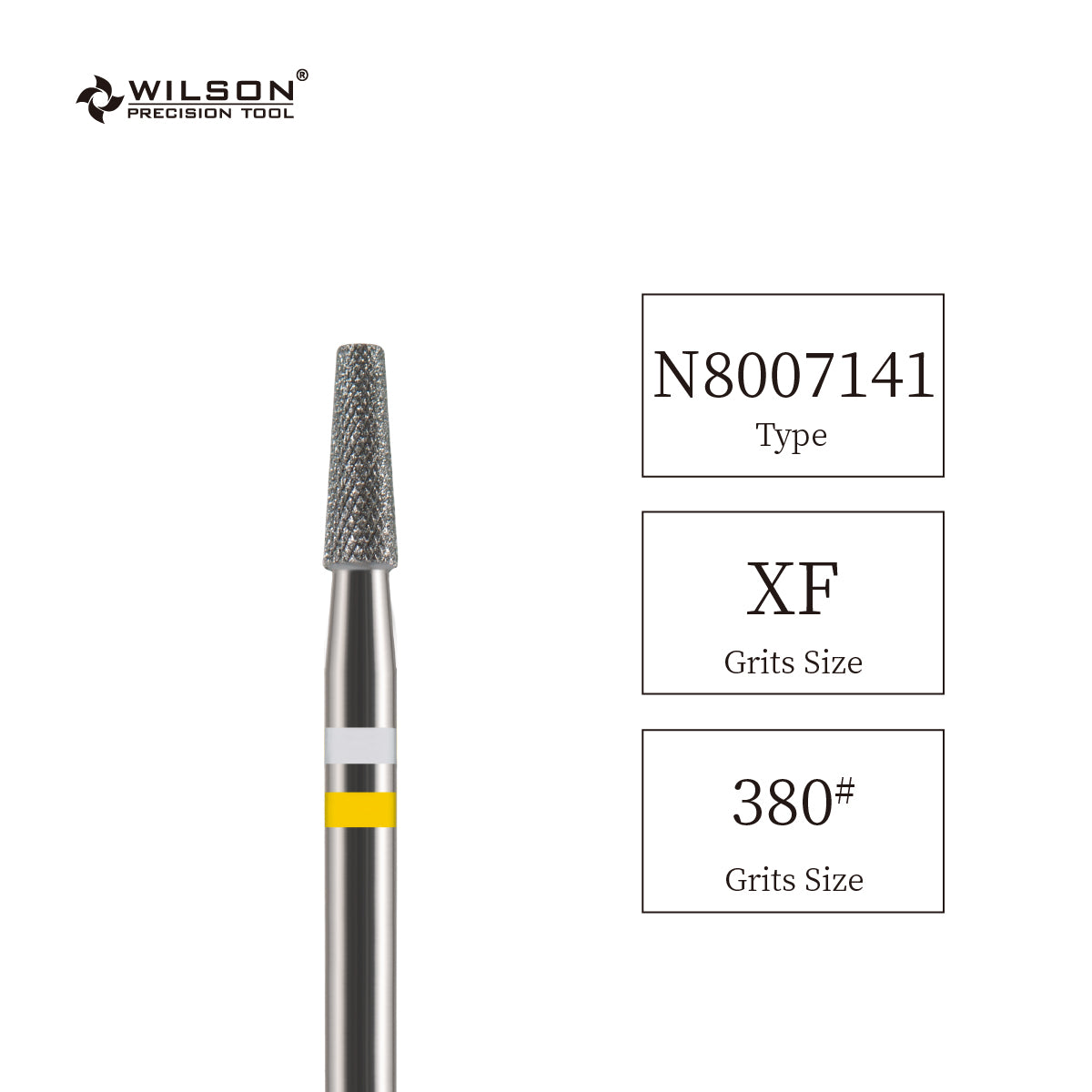 Natural Diamond Cuticle Nail Drill Bit 3/32'' - 2.5mm Tapered Shape Diamond Bit (Medium)