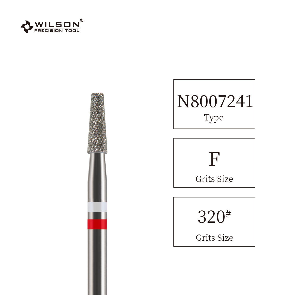 Natural Diamond Cuticle Nail Drill Bit 3/32'' - 2.5mm Tapered Shape Diamond Bit (Medium)