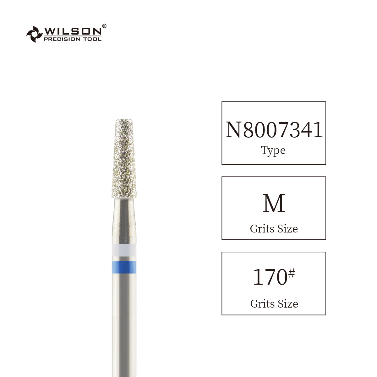 Natural Diamond Cuticle Nail Drill Bit 3/32'' - 2.5mm Tapered Shape Diamond Bit (Medium)