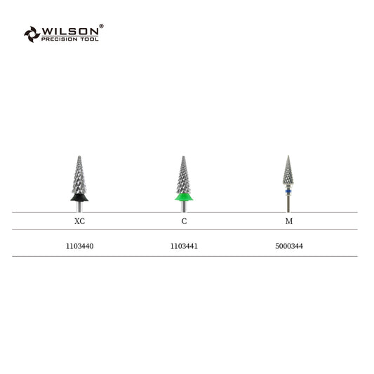 Wilson Precision Tool Carbide Nail Drill Bit - 3/32" (2.35mm) Shank, φ6.0mm Conical Round Shape Bits - SC for Step Smoothing, C‑curve Adjustment & Gel Nails Removal Necessary Nail Bits for Professionals