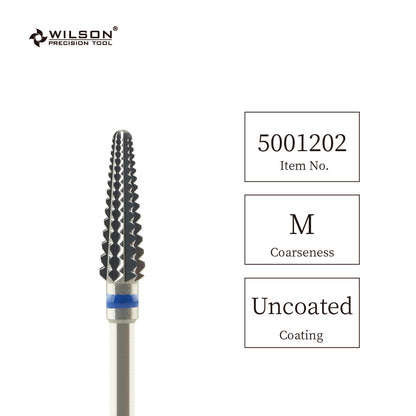 Wilson Precision Tool Carbide Nail Drill Bit - 3/32" (2.35mm) Shank, φ6.0mm Conical Round Shape Burs for Removing Hard Calluses Efficient Nail Tools for Professional Nail Technicians