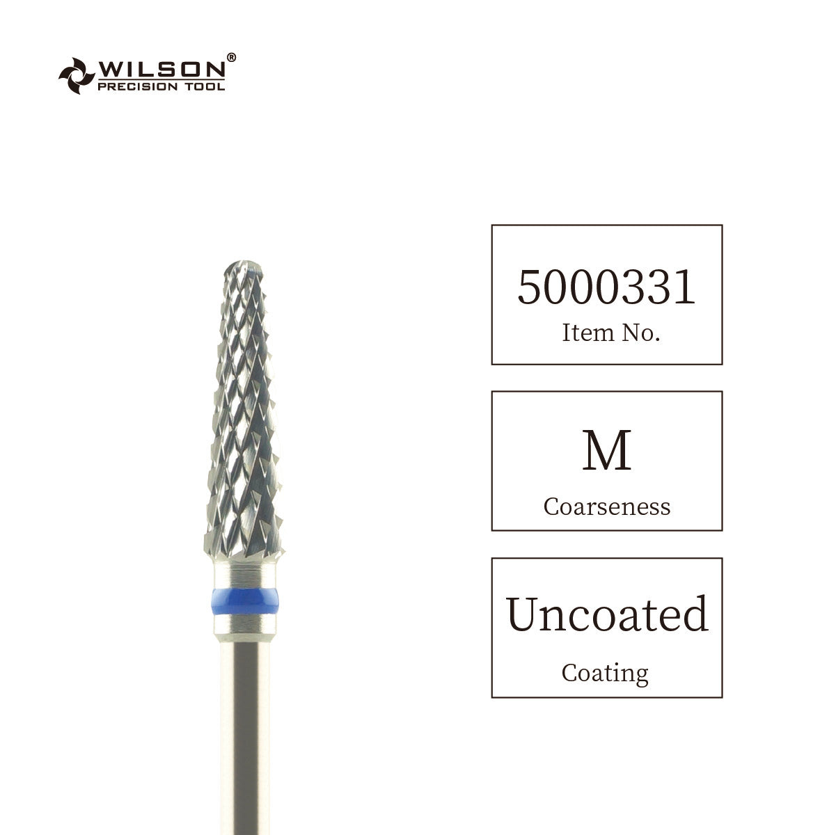 Wilson Precision Tool Carbide Nail Drill Bit - 3/32" (2.35mm) Shank, φ6.0mm Conical Round Shape Burs for Removing Hard Calluses Efficient Nail Tools for Professional Nail Technicians