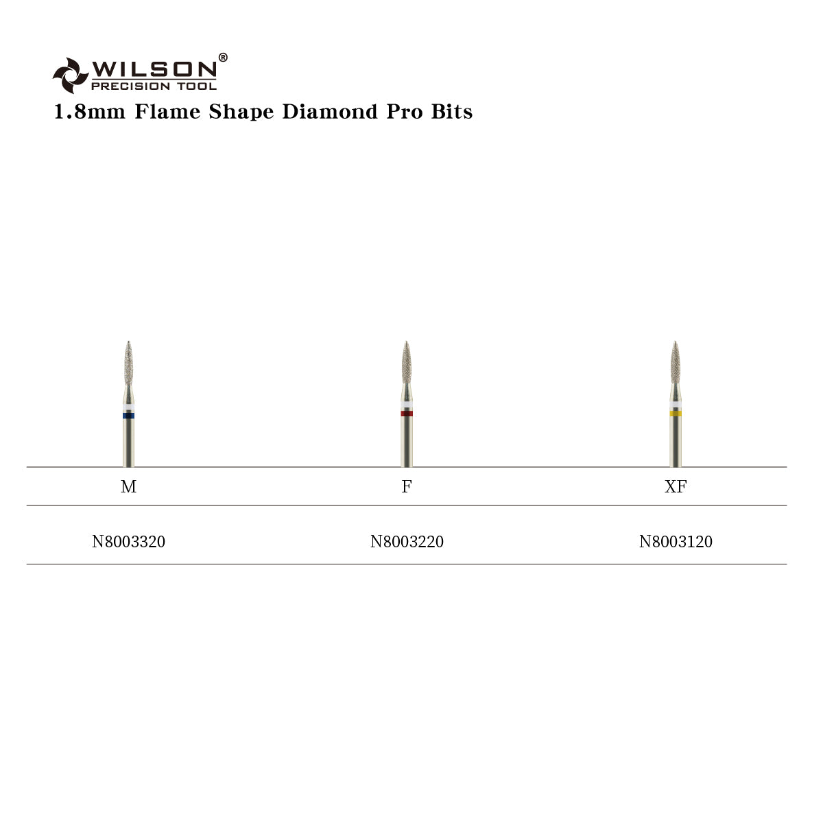 Natural Diamond Cuticle Nail Drill Bit 3/32'' - 1.8mm Flame Shape Diamond Bit (Medium)