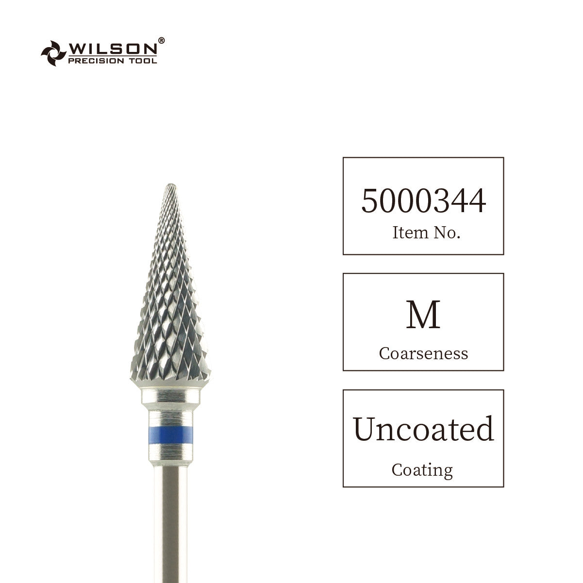 Wilson Precision Tool Carbide Nail Drill Bit - 3/32" (2.35mm) Shank, φ6.0mm Conical Round Shape Burs for Removing Hard Calluses Efficient Nail Tools for Professional Nail Technicians