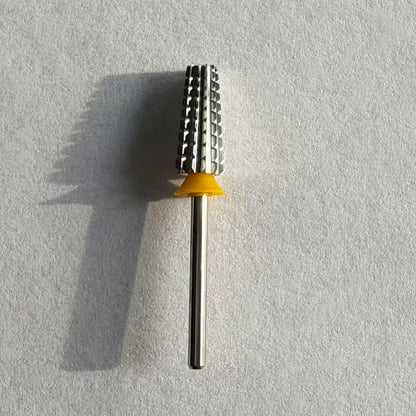 Wilson Outlet-Wilson Precision Tool Carbide Nail Drill Bit - 3/32" (2.35mm) Shank, φ7.0mm 5 in 1 Bits - Straight Cut-XXC Silver Coating for Advanced Salon Users to Provide High Quality Manicure Services