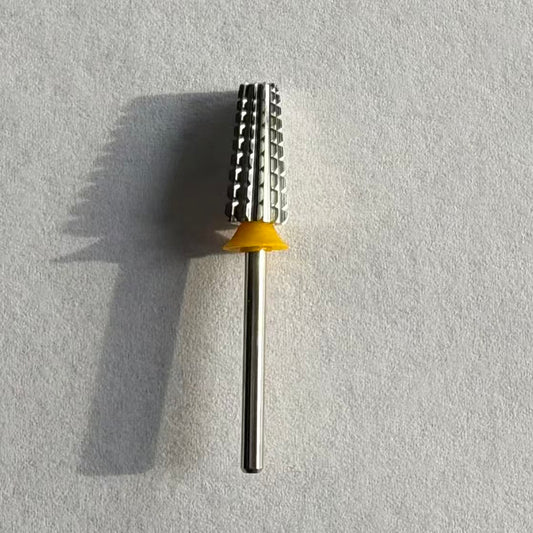 Wilson Outlet-Wilson Precision Tool Carbide Nail Drill Bit - 3/32" (2.35mm) Shank, φ7.0mm 5 in 1 Bits - Straight Cut-XXC Silver Coating for Advanced Salon Users to Provide High Quality Manicure Services