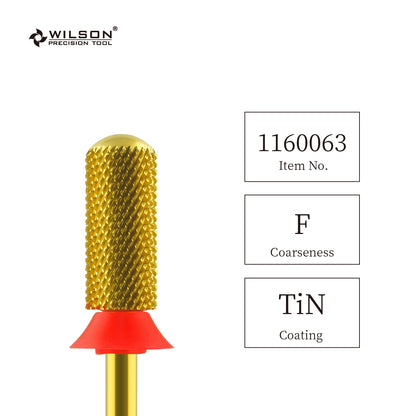 3/32" 5.35mm Flat Top Small Barrel Gold Bit nail dril bits (2XC - F)