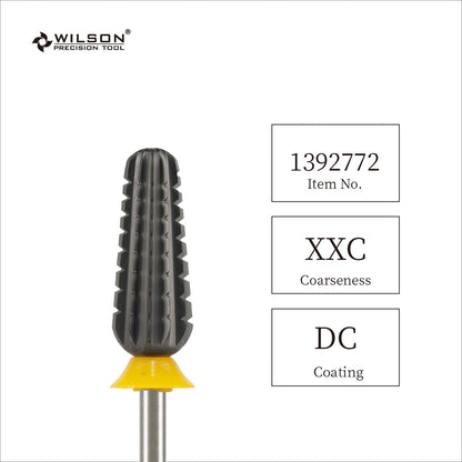 Wilson Precision Tool Carbide Nail Drill Bit - 3/32" (2.35mm) Shank, φ7.0mm Large Safety Bits - Straight Cut - Safety Bottom for Precise Gel Nail Removal