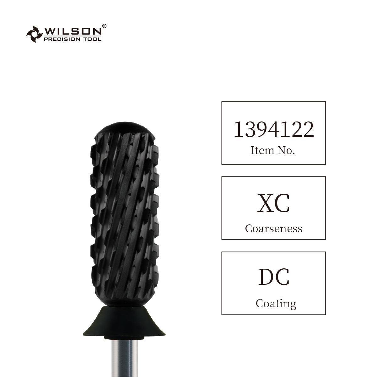 3/32" Smooth Top Large Barrel DC Black Diamond coating Carbide Bit (3XC - F)