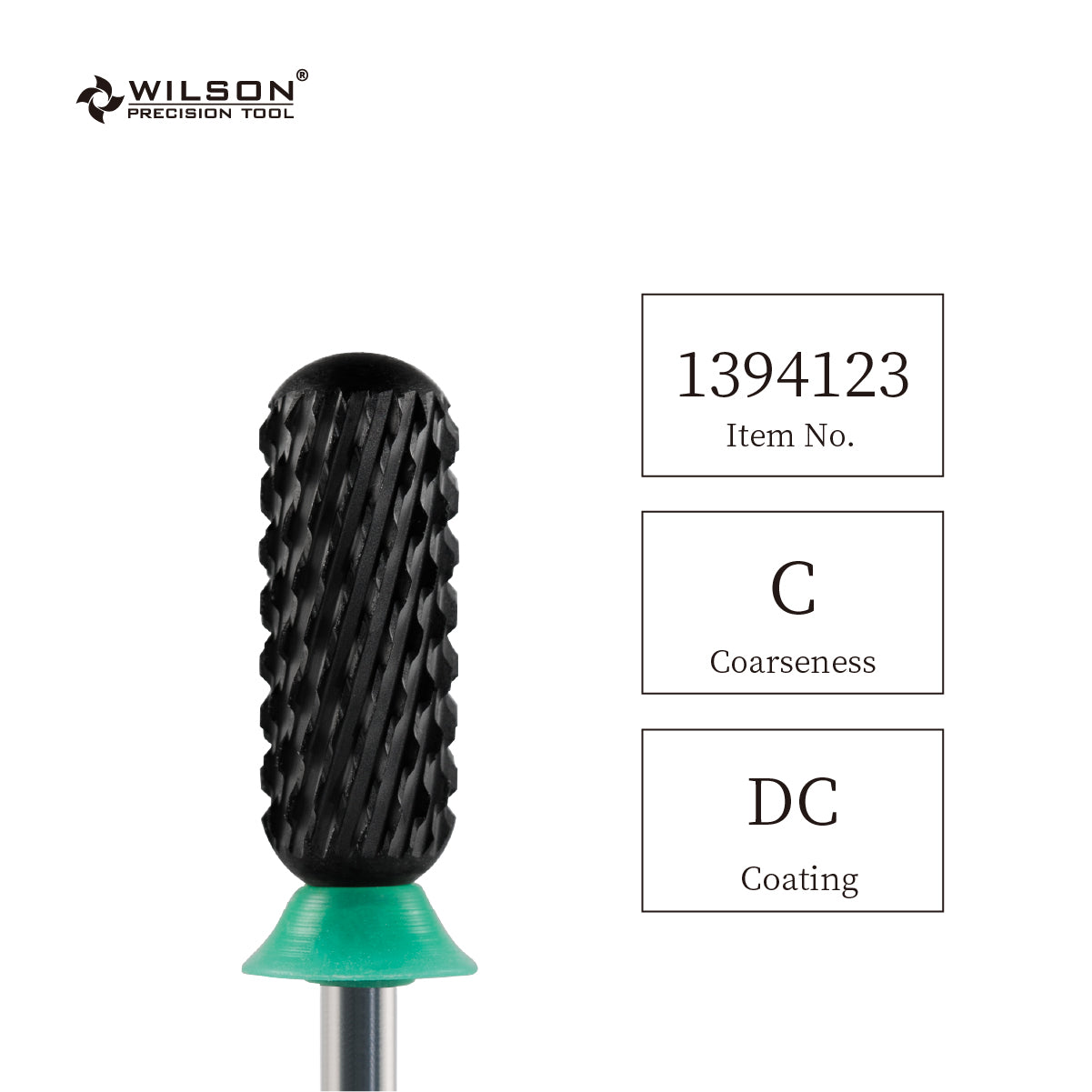 3/32" Smooth Top Large Barrel DC Black Diamond coating Carbide Bit (3XC - F)