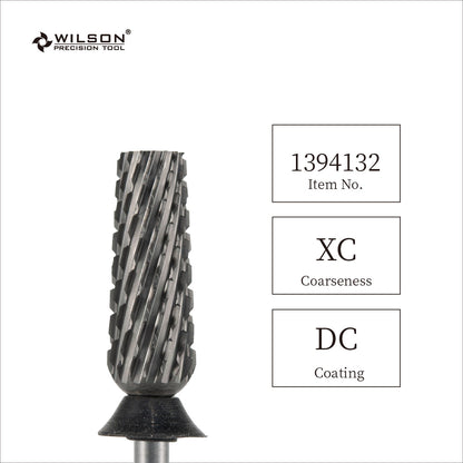 Wilson Precision Tool Carbide Nail Drill Bit - 3/32" (2.35mm) Shank, φ6.0mm Tapered Barrel Bits - Safety Bottom for Professional Nail Technicians Gel Nails Removal