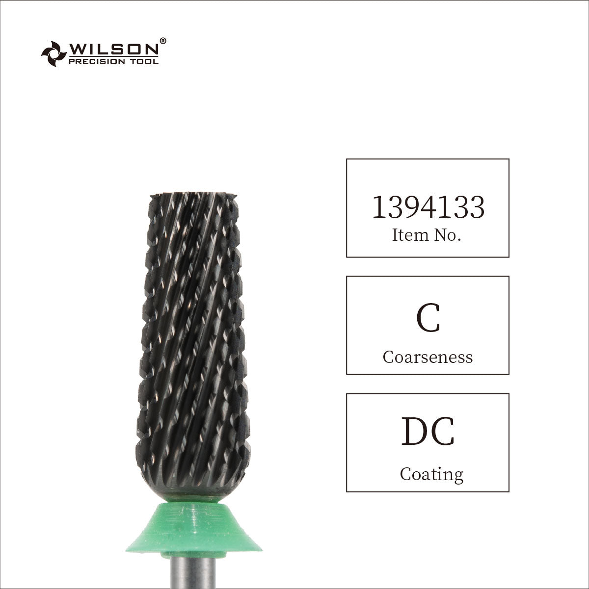 Wilson Precision Tool Carbide Nail Drill Bit - 3/32" (2.35mm) Shank, φ6.0mm Tapered Barrel Bits - Safety Bottom for Professional Nail Technicians Gel Nails Removal
