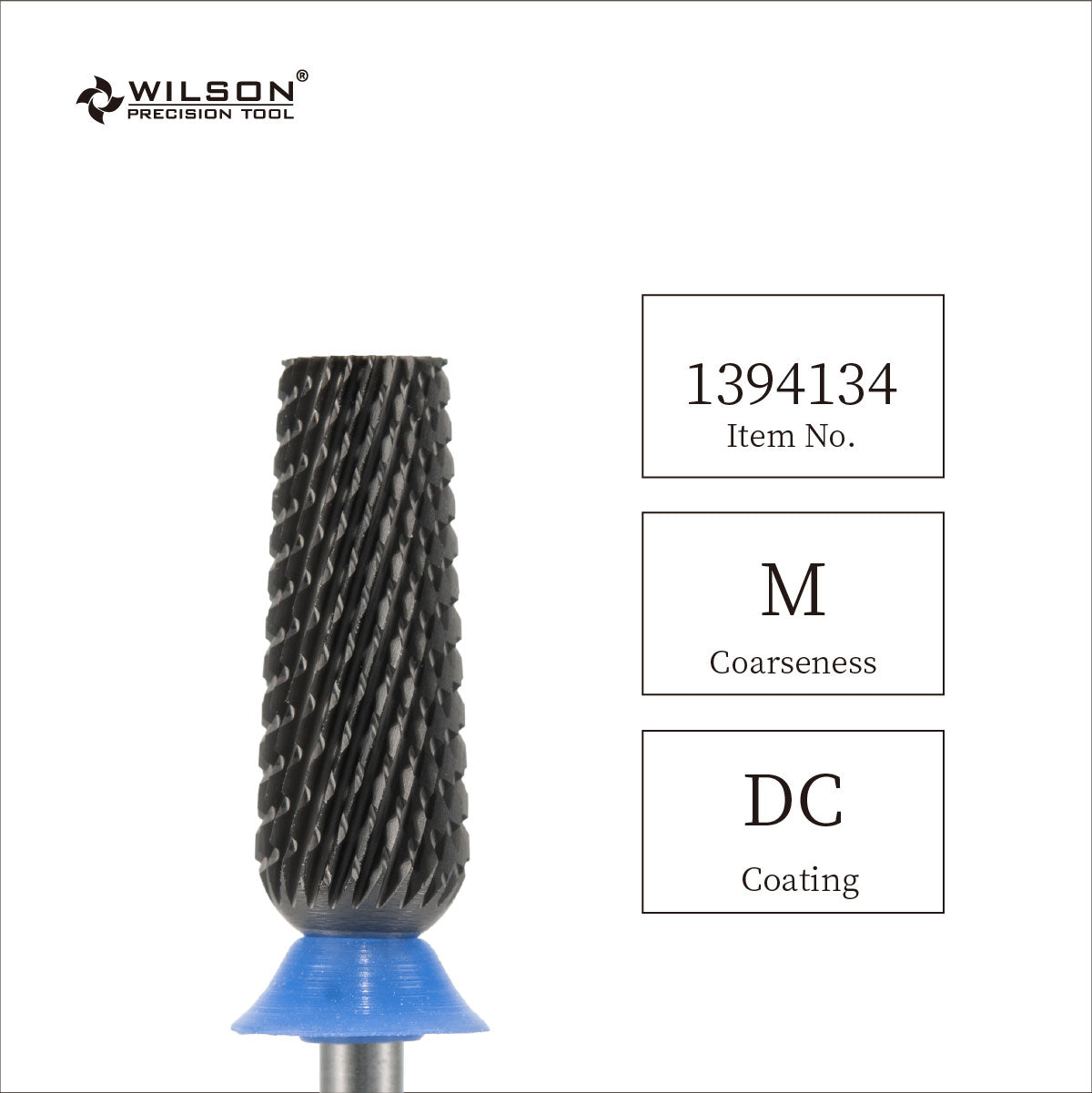 Wilson Precision Tool Carbide Nail Drill Bit - 3/32" (2.35mm) Shank, φ6.0mm Tapered Barrel Bits - Safety Bottom for Professional Nail Technicians Gel Nails Removal