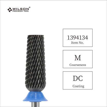 Wilson Precision Tool Carbide Nail Drill Bit - 3/32" (2.35mm) Shank, φ6.0mm Tapered Barrel Bits - Safety Bottom for Professional Nail Technicians Gel Nails Removal