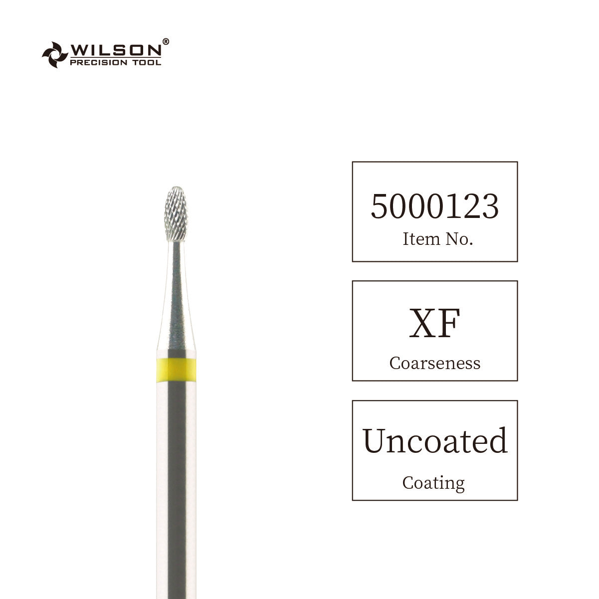 Wilson Precision Tool Carbide Nail Drill Bit - 3/32" (2.35mm) Shank, φ1.45mm/φ6.0mm Bullet Shape Burs for Nail Polishing High Quality Carbide Burs for Professional Users