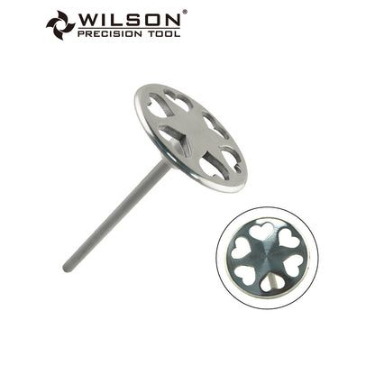 Pre-Order Wilson Precision Tool Stainless Steel Disc Mandrels - 3/32" (2.35mm) Shank, φ25mm Disc Mandrel - Flat for Dead Skin Removal Suitable for Professional Nail Technicians