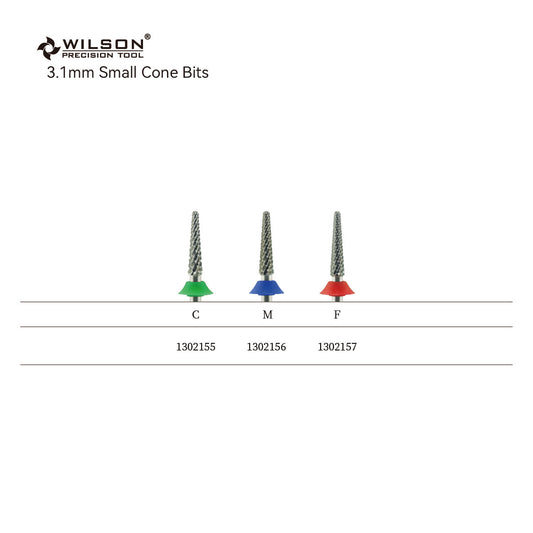 Pre-Order Wilson Precision Tool Carbide Nail Drill Bit - 3/32" (2.35mm) Shank, φ3.1mm Small Cone Bits for Shaping Gel Nails Perfect for Nail Beginners