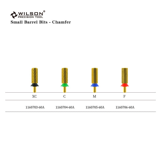 Wilson Precision Tool Carbide Nail Drill Bit - 3/32" (2.35mm) Shank, φ5.35mm Small Barrel Bits - Chamfer for Removing Gel Nails Useful Nail Drill Bits for Nail Enthusiasts