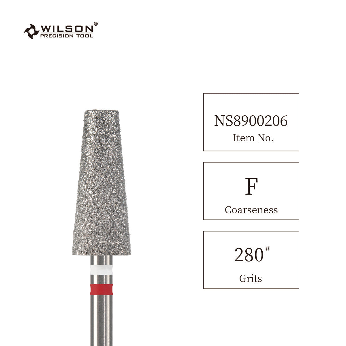 Pre-Order Wilson Precision Tool Natural Diamond & Stainless Steel - 3/32" (2.35mm) Shank, φ6.0mm Tapered Shape Natural Diamond Pro Bits for Buffing Natural Nails Hot-selling Bits for DIY Nail Enthusiasts