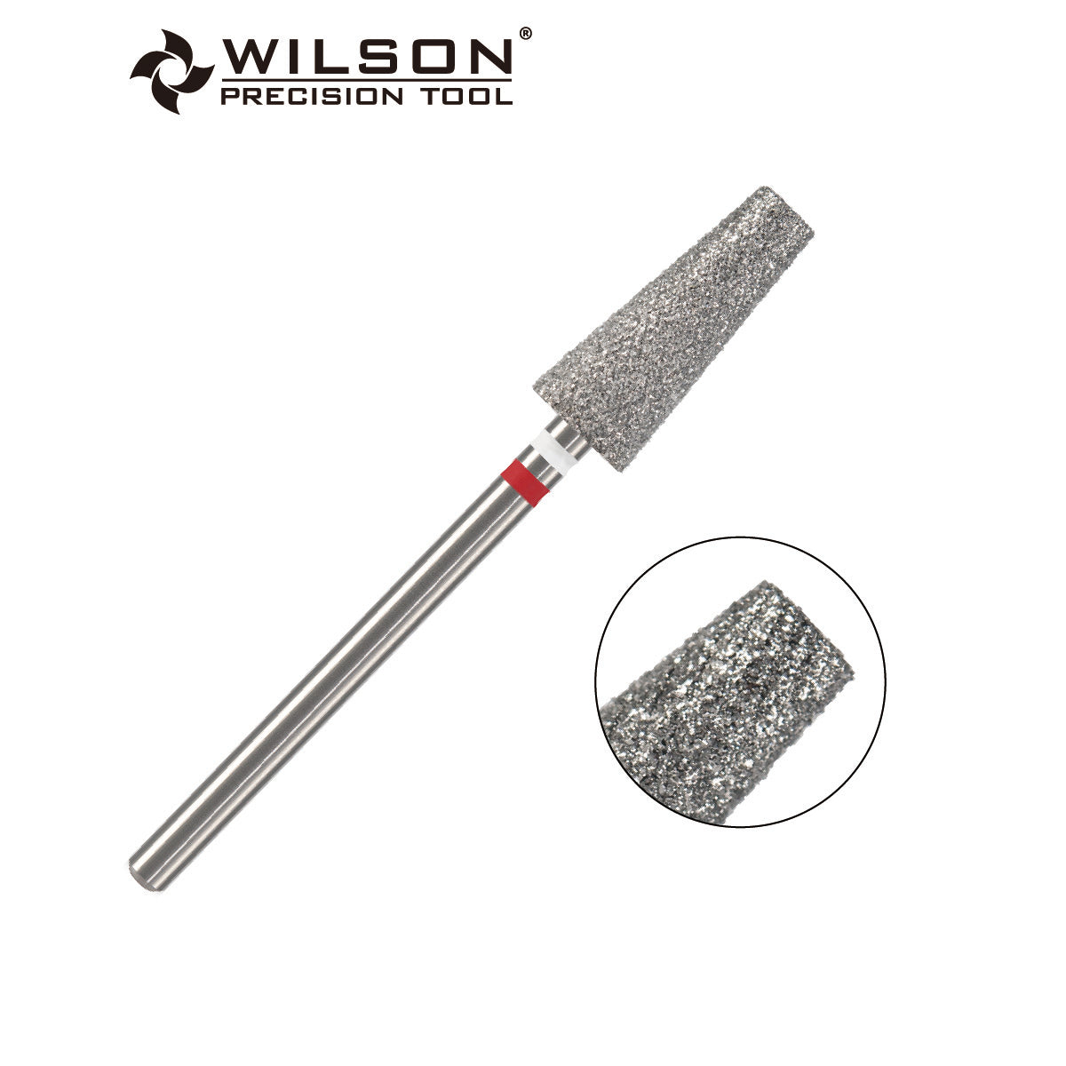 Pre-Order Wilson Precision Tool Natural Diamond & Stainless Steel - 3/32" (2.35mm) Shank, φ6.0mm Tapered Shape Natural Diamond Pro Bits for Buffing Natural Nails Hot-selling Bits for DIY Nail Enthusiasts