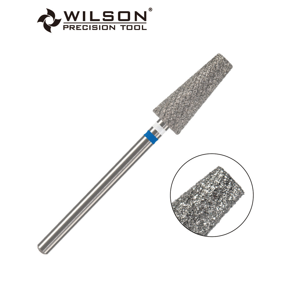 Pre-Order Wilson Precision Tool Natural Diamond & Stainless Steel - 3/32" (2.35mm) Shank, φ6.0mm Tapered Shape Natural Diamond Pro Bits for Buffing Natural Nails Hot-selling Bits for DIY Nail Enthusiasts