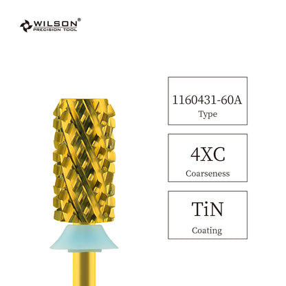 Wilson Precision Tool Carbide Nail Drill Bit - 3/32" (2.35mm) Shank, φ6.6mm Large Barrel Bits - Chamfer for Gel Nails Polishing & Shaping Professional-quality Tools for Beginners