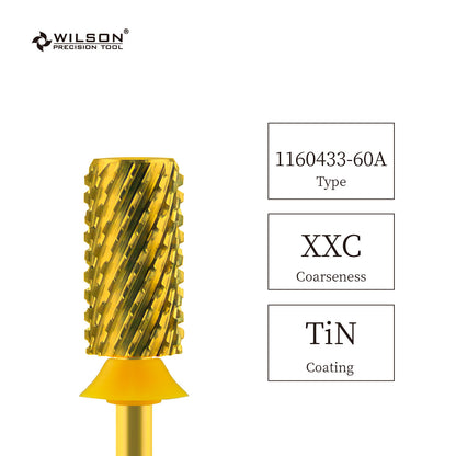 Wilson Precision Tool Carbide Nail Drill Bit - 3/32" (2.35mm) Shank, φ6.6mm Large Barrel Bits - Chamfer for Gel Nails Polishing & Shaping Professional-quality Tools for Beginners