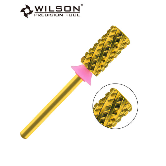 Wilson Precision Tool Carbide Nail Drill Bit - 3/32" (2.35mm) Shank, φ6.6mm Large Barrel Bits - Chamfer for Gel Nails Polishing & Shaping Professional-quality Tools for Beginners