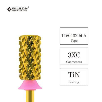 Wilson Precision Tool Carbide Nail Drill Bit - 3/32" (2.35mm) Shank, φ6.6mm Large Barrel Bits - Chamfer for Gel Nails Polishing & Shaping Professional-quality Tools for Beginners