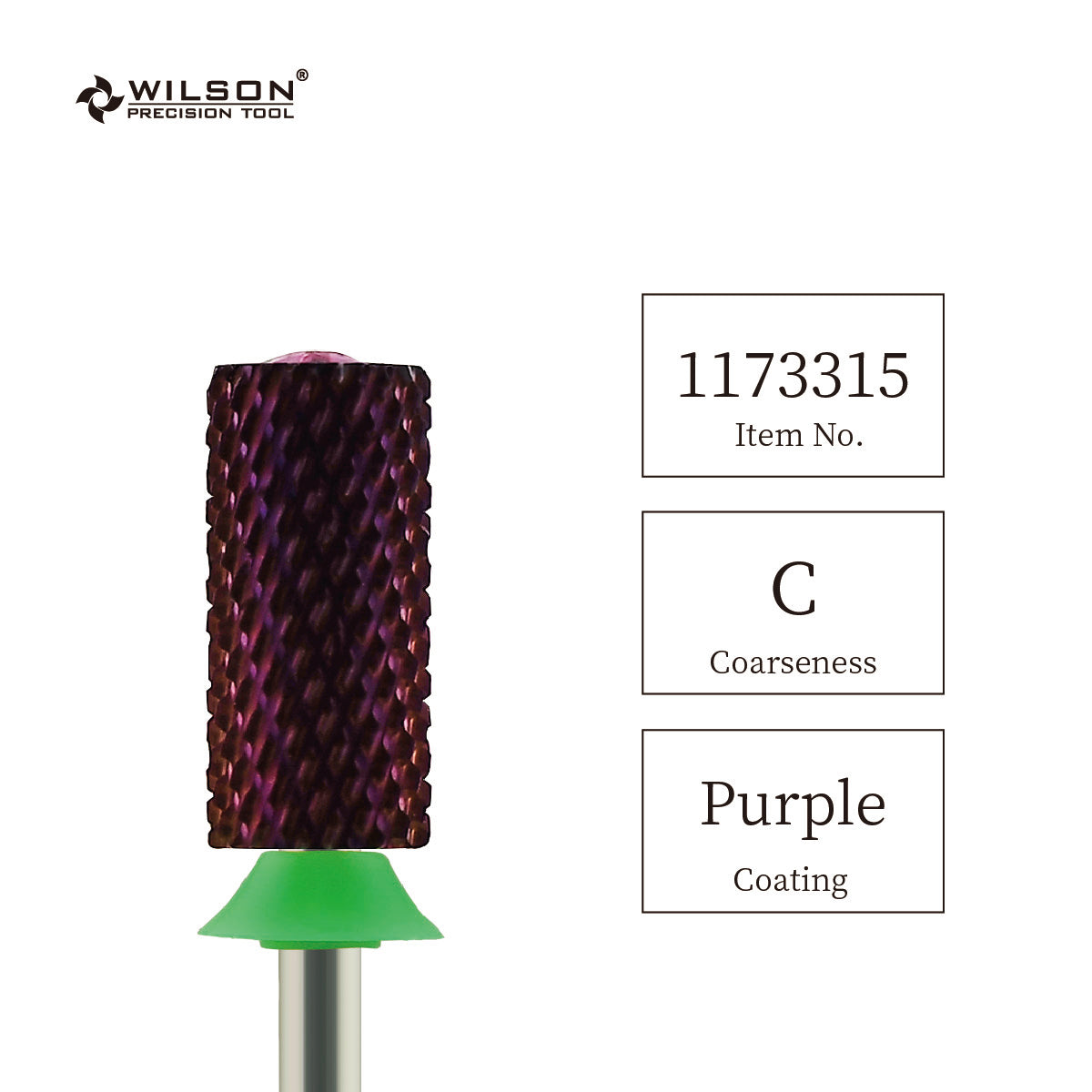 Pre-Order Wilson Precision Tool Carbide Nail Drill Bit - 3/32" (2.35mm) Shank, φ6.6mm Cardioid Crystal Large Barrel Bits - Chamfer Purple Coating Bits for Gel Nails Removal High-quality Manicure Beauty Tools for Advanced Users