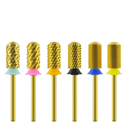 Wilson Precision Tool Carbide Nail Drill Bit - 3/32" (2.35mm) Shank, φ6.6mm Large Barrel Smooth Top Bits for Acrylic & Gel Nails Perfect for Nail Starters