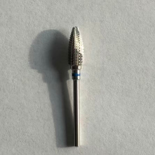 Wilson Outlet-Wilson Precision Tool Carbide Nail Drill Bit - 3/32" (2.35mm) Shank, φ6.0mm Flame Bits-M Silver Coating for Acrylic Nails Removal Safe Nail Bits for First-Time DIY Users