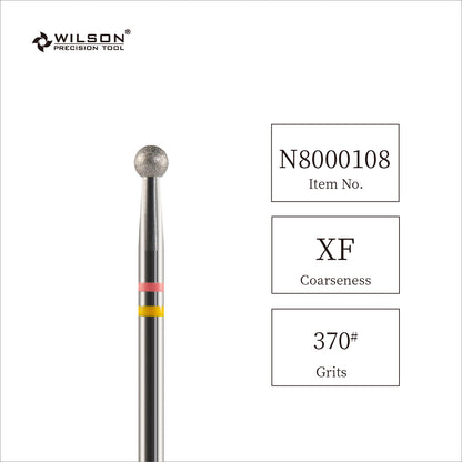 Fresa esférica de carburo con diamante natural de 3/32" (3,1 mm)