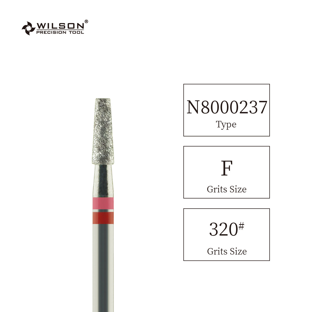 3/32"  Natural Diamond Carbide Cone Bit 2.5mm Tapered shape