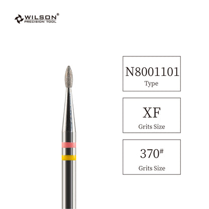 3/32" 1.3mm flame shape Natural Diamond Carbide Nail Bit