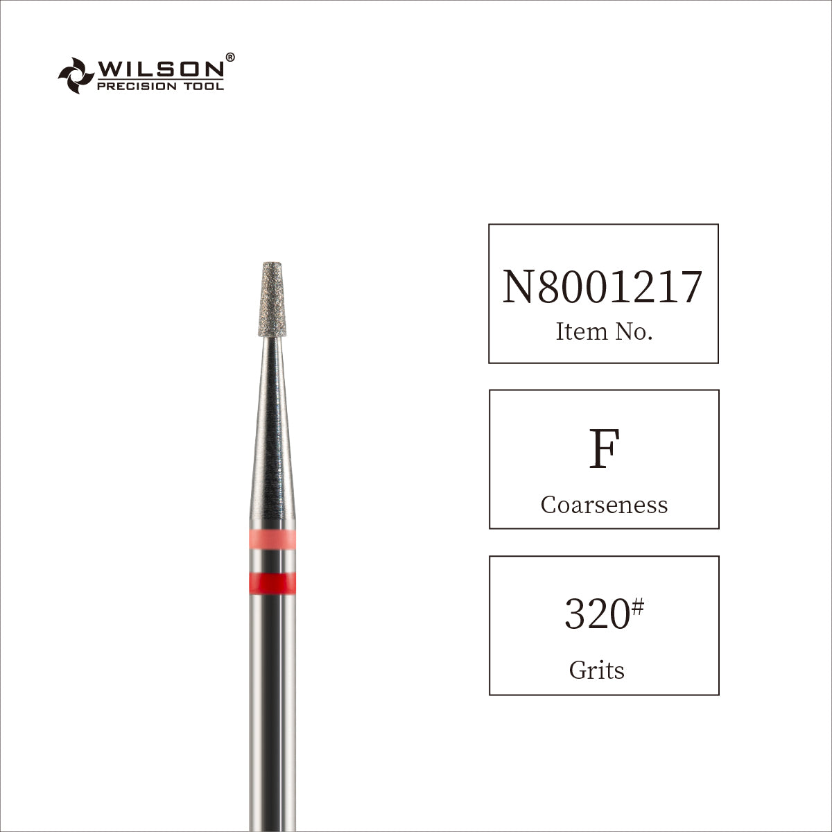 Wilson Precision Tool Natural Diamond & Tungsten Carbide - 3/32" (2.35mm) Shank, φ1.4mm Small Tapered Shape Natural Diamond Bits for Dead Skin Removal Cuticle Bits for Manicure Specialists
