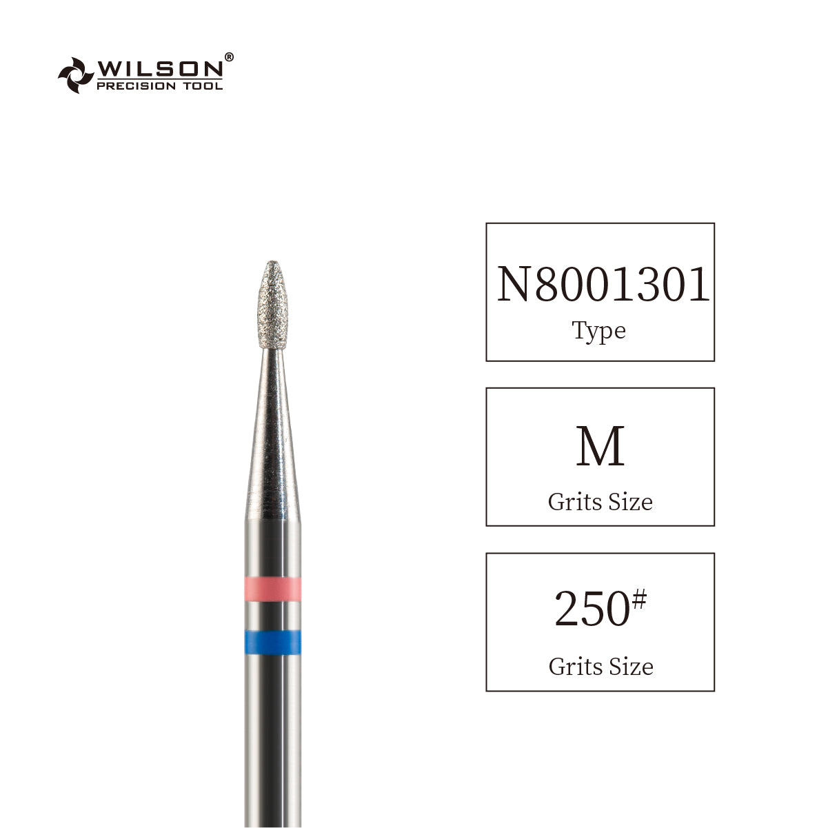 3/32" 1.3mm flame shape Natural Diamond Carbide Nail Bit