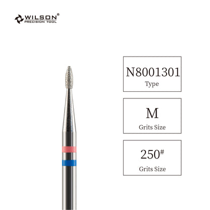 3/32" 1.3mm flame shape Natural Diamond Carbide Nail Bit