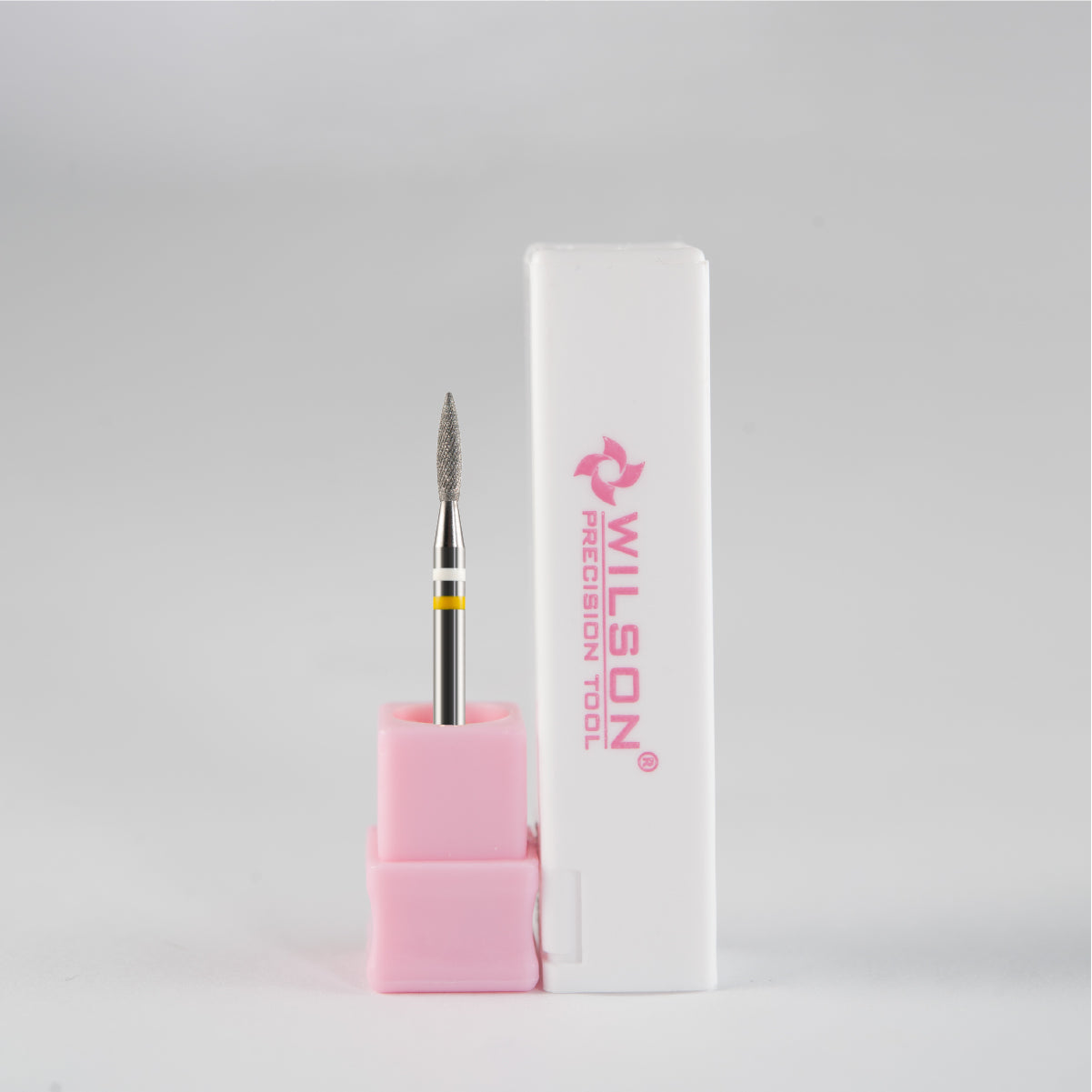 Natural Diamond Cuticle Nail Drill Bit 3/32'' - 1.8mm Flame Shape Diamond Bit (Medium)