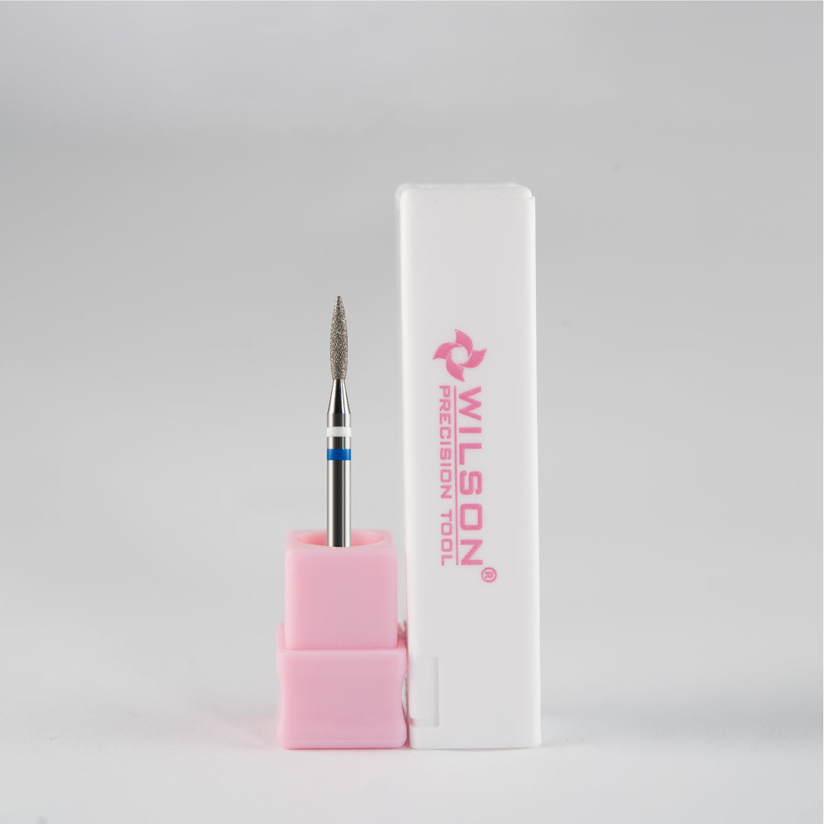 Natural Diamond Cuticle Nail Drill Bit 3/32'' - 1.8mm Flame Shape Diamond Bit (Medium)